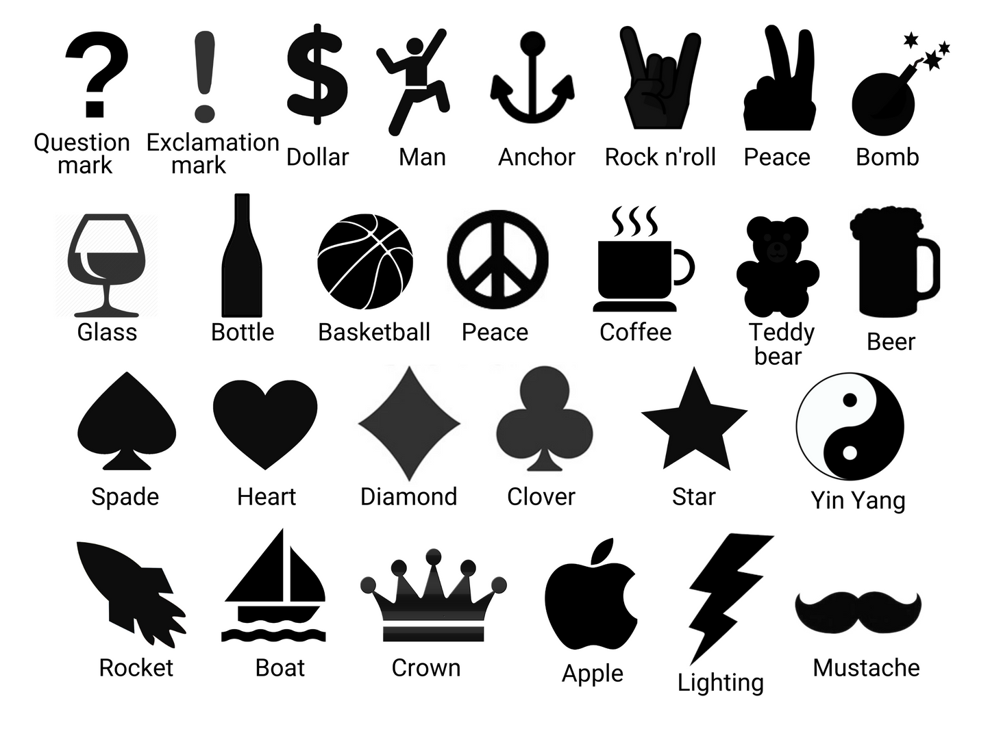 Various Images Golf Ball Marking Stencil - 3D Printed