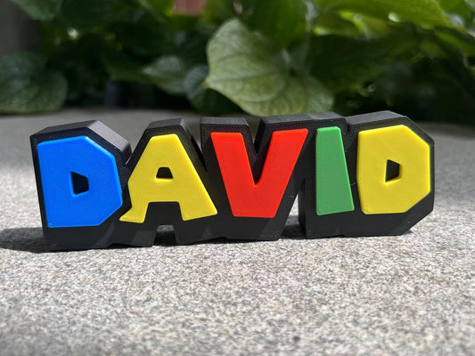 Super Mario Name Sign - 3D Printed