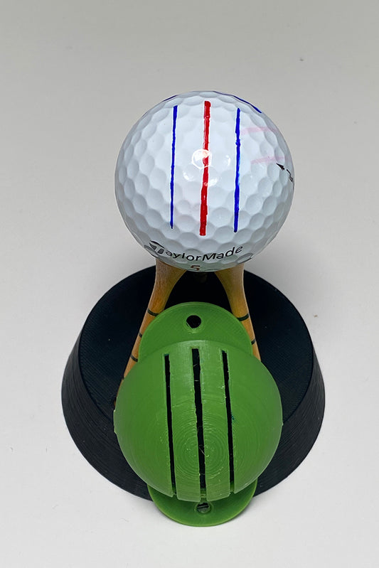 3 Horizontal Alignment Lines - Golf Ball Marking Stencil - 3D Printed