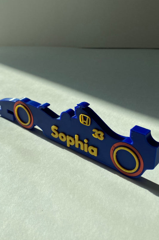 Personalized Formula 1 Name Plate - 3D Printed