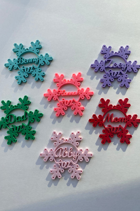 Personalized Snowflake Christmas Ornament - 3D Printed